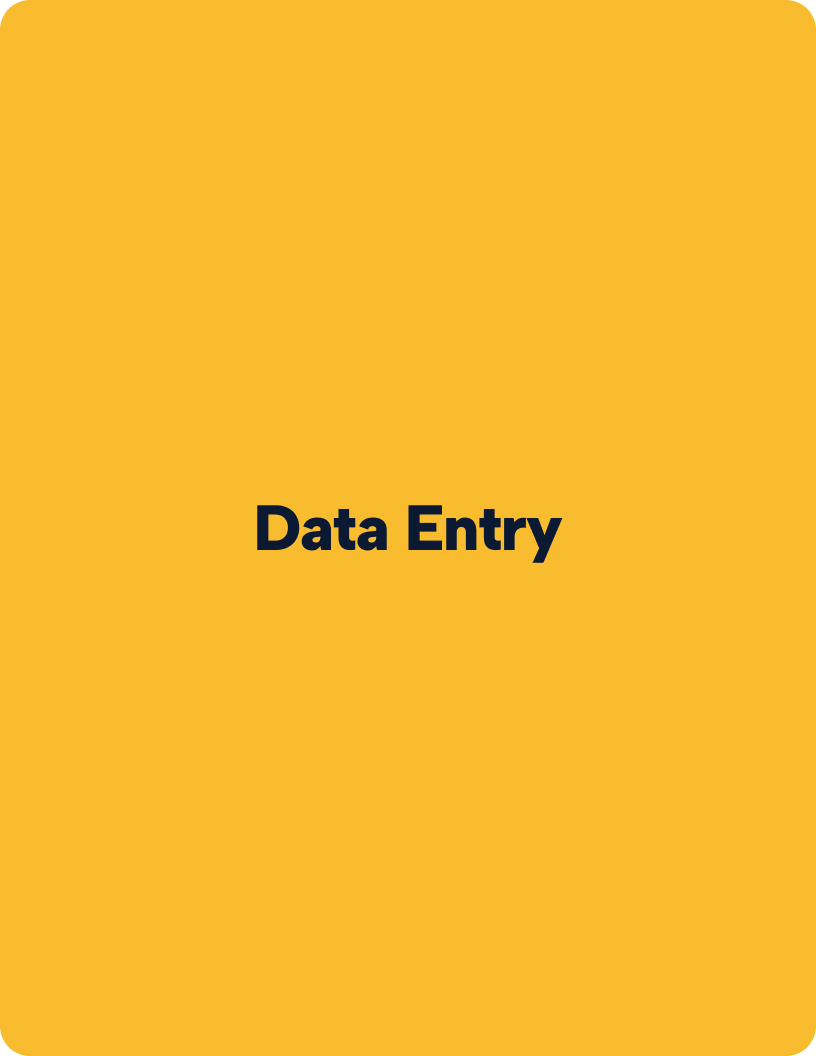 Data Entry flyer cover