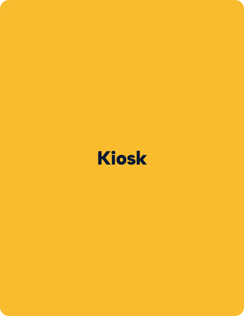 Self-Service Kiosk flyer cover
