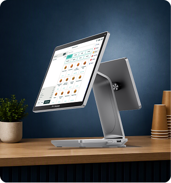 Modisoft POS terminal on a store counter
